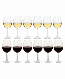 Cookinglife Wine Glass Set Milena 12-Piece - Red Wine Glasses + White Wine Glasses