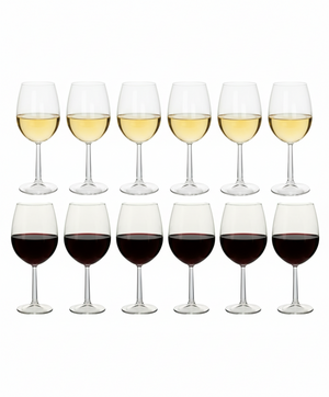 Cookinglife Wine Glass Set Milena 12-Piece - Red Wine Glasses + White Wine Glasses
