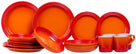 Le Creuset Tableware set - Orange red - 16-piece / 4 people