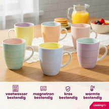 Cookinglife Mugs Pastel Harmony 340 ml - 6 pieces