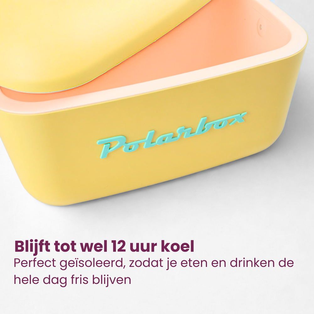 Polarbox Cool Box with Shoulder Strap - Yellow Cyan - 20 Liters