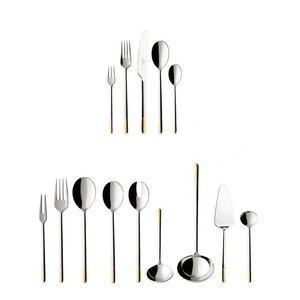 Villeroy & Boch Cutlery set Ella - stainless steel - 70-piece / 12 people - Gold-plated
