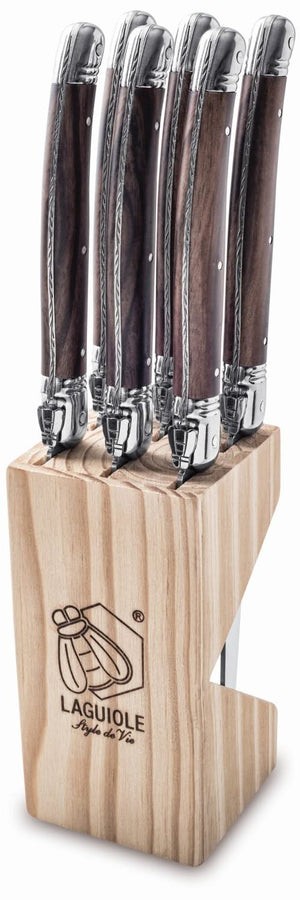 Laguiole Style de Vie Steak knives Premium Line Dark Wood - 6 pieces