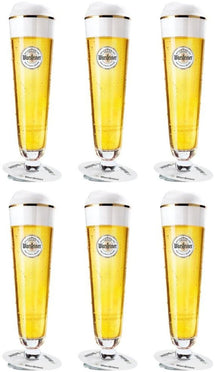 Warsteiner Beer glasses on Foot - 400 ml - 6 pieces