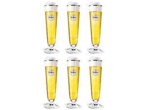 Warsteiner Beer glasses on Foot - 300 ml - 6 pieces