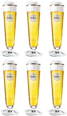 Warsteiner Beer glasses on Foot - 200 ml - 6 pieces