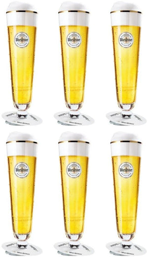 Warsteiner Beer glasses on Foot - 200 ml - 6 pieces