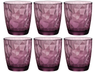 Bormioli Rocco Water glasses Diamond - Purple - 390 ml - 6 pieces