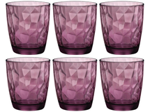 Bormioli Rocco Water glasses Diamond - Purple - 300 ml - 6 pieces