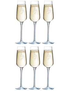 Chef & Sommelier Champagne glasses Sublym Flute - 210 ml - 6 pieces