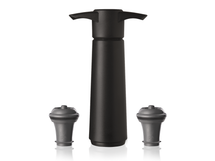 Vacu Vin Wine pump with 2 wine stoppers - Wine Saver - Black