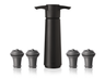 Vacu Vin Wine pump with 4 wine stoppers - Wine Saver - Black