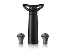 Vacu Vin Wine pump with 2 wine stoppers - Wine Saver Concerto - Black