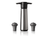 Vacu Vin Wine pump with 2 wine stoppers - Wine Saver stainless steel - Silver