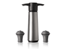 Vacu Vin Wine pump with 2 wine stoppers - Wine Saver stainless steel - Silver