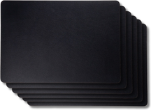 Jay Hill Placemats - Vegan leather - Black - 46 x 33 cm - 6 pieces