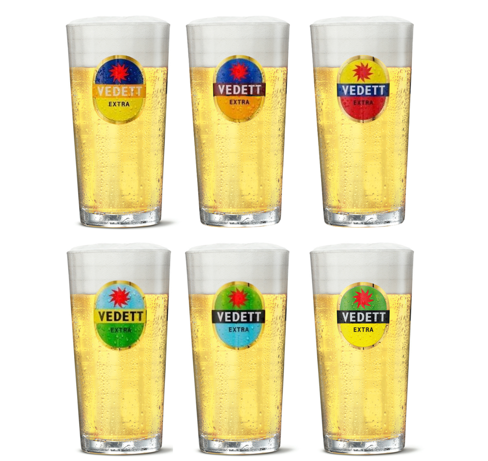 Vedett Beer glasses Extra - 330 ml - 6 pieces