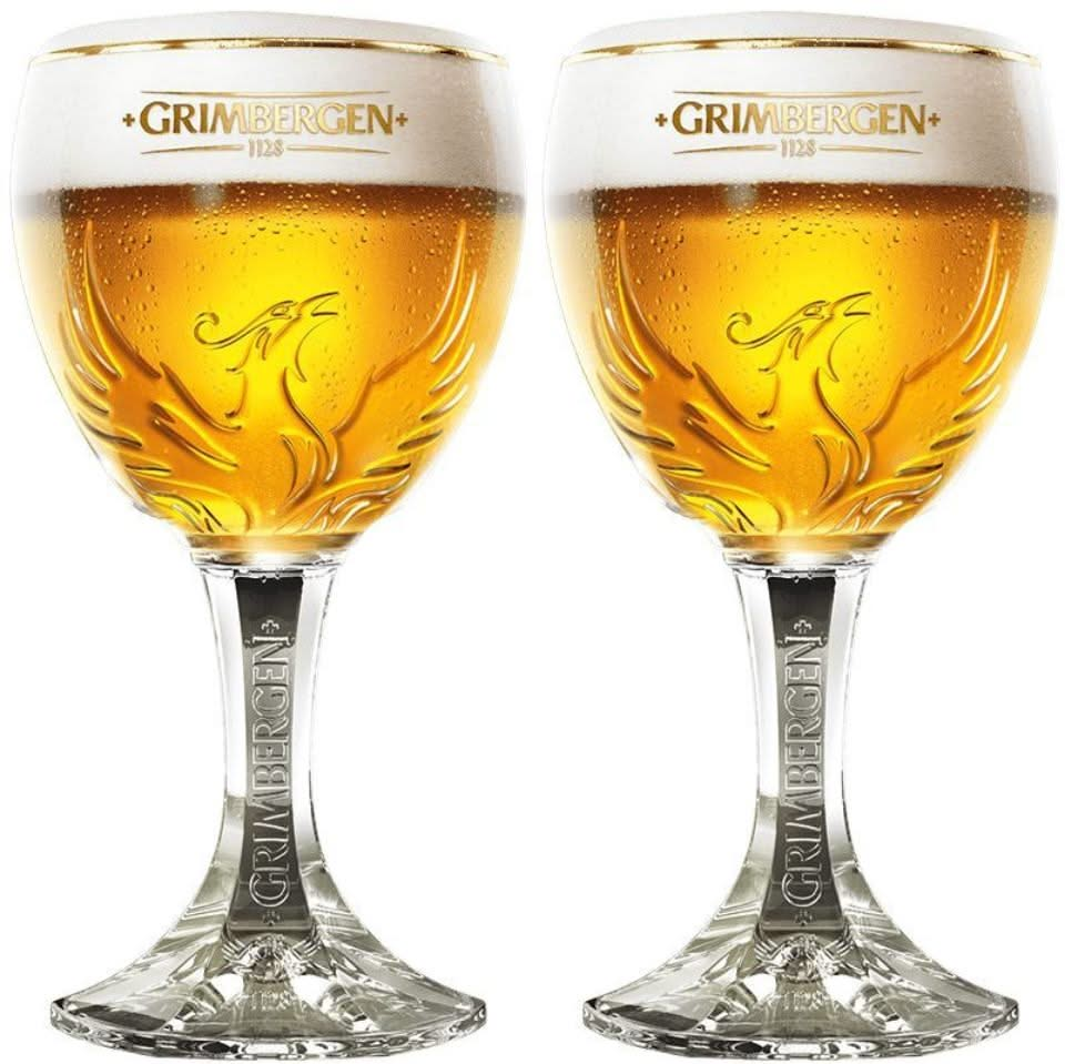 Grimbergen Beer glass on Foot - 330 ml - 2 pieces