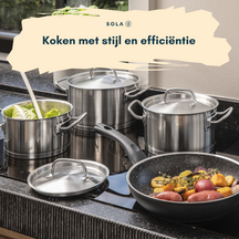 Sola Cookware set Profiline Deluxe - Silver - 4 piece set