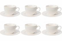 Cookinglife Cup and Saucer Siaki New Bone - Porcelain - 240 ml - 6 pieces