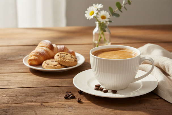 Cookinglife Cup and Saucer Siaki New Bone - Porcelain - 240 ml - 6 pieces