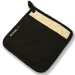 KOOK Potholder Uni Black 21 x 21 cm