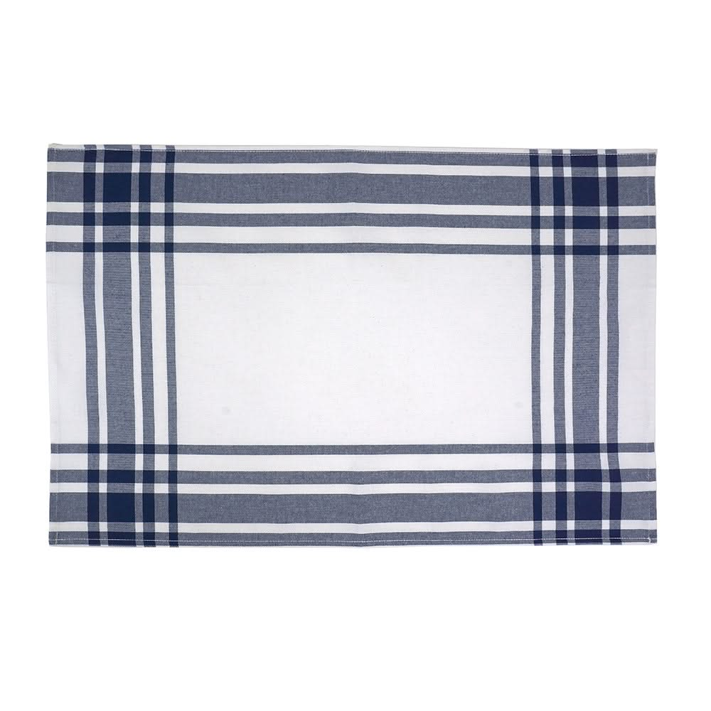 KOOK Tea towel Stripe Blue 60 x 60 cm