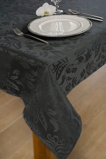 KOOK Tablecloth Damask Dark Grey 140 x 240 cm