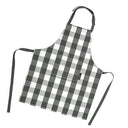 KOOK Kitchen Apron Plaid Gray 90 x 70 cm