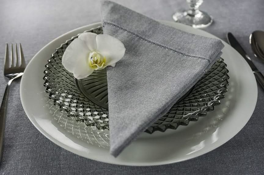 KOOK Napkins Mashed Gray - 4 Pieces