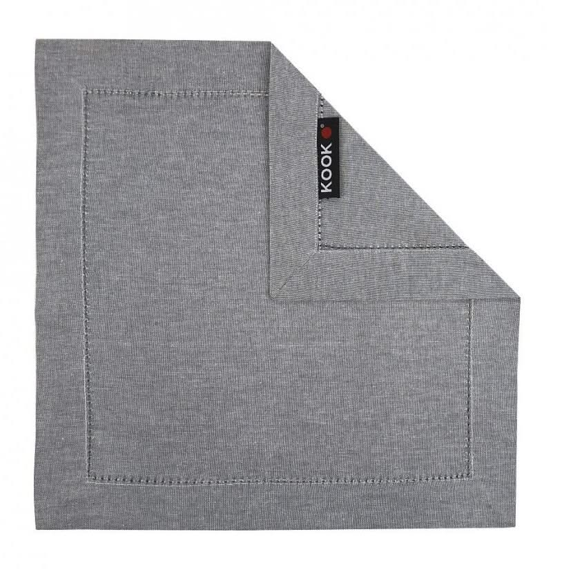 KOOK Napkins Mashed Gray - 4 Pieces