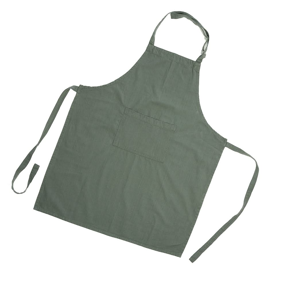 KOOK Kitchen Apron Washed Uni Dark Grey 90 x 70 cm