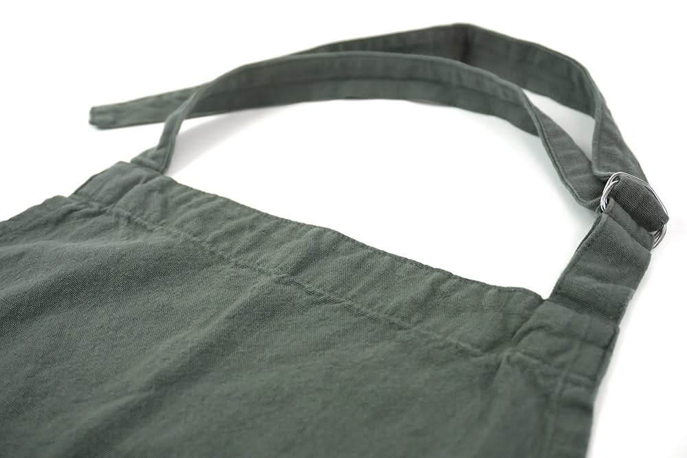 KOOK Kitchen Apron Washed Uni Dark Grey 90 x 70 cm