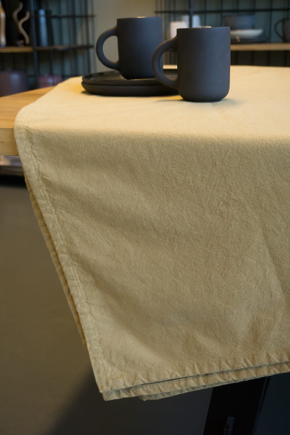 KOOK Tablecloth Washed Mustard - 140 x 300 cm