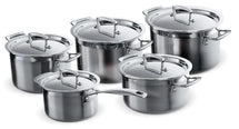 Le Creuset 5 piece Cookware set Magnetik - TriPly stainless steel - Induction - 4 Cooking Pots + sauce pan - including lids