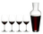 Riedel Wine Glass Set - Red Wine Glasses - Veritas - Cabernet/Merlot + Wine Friendly Decanter