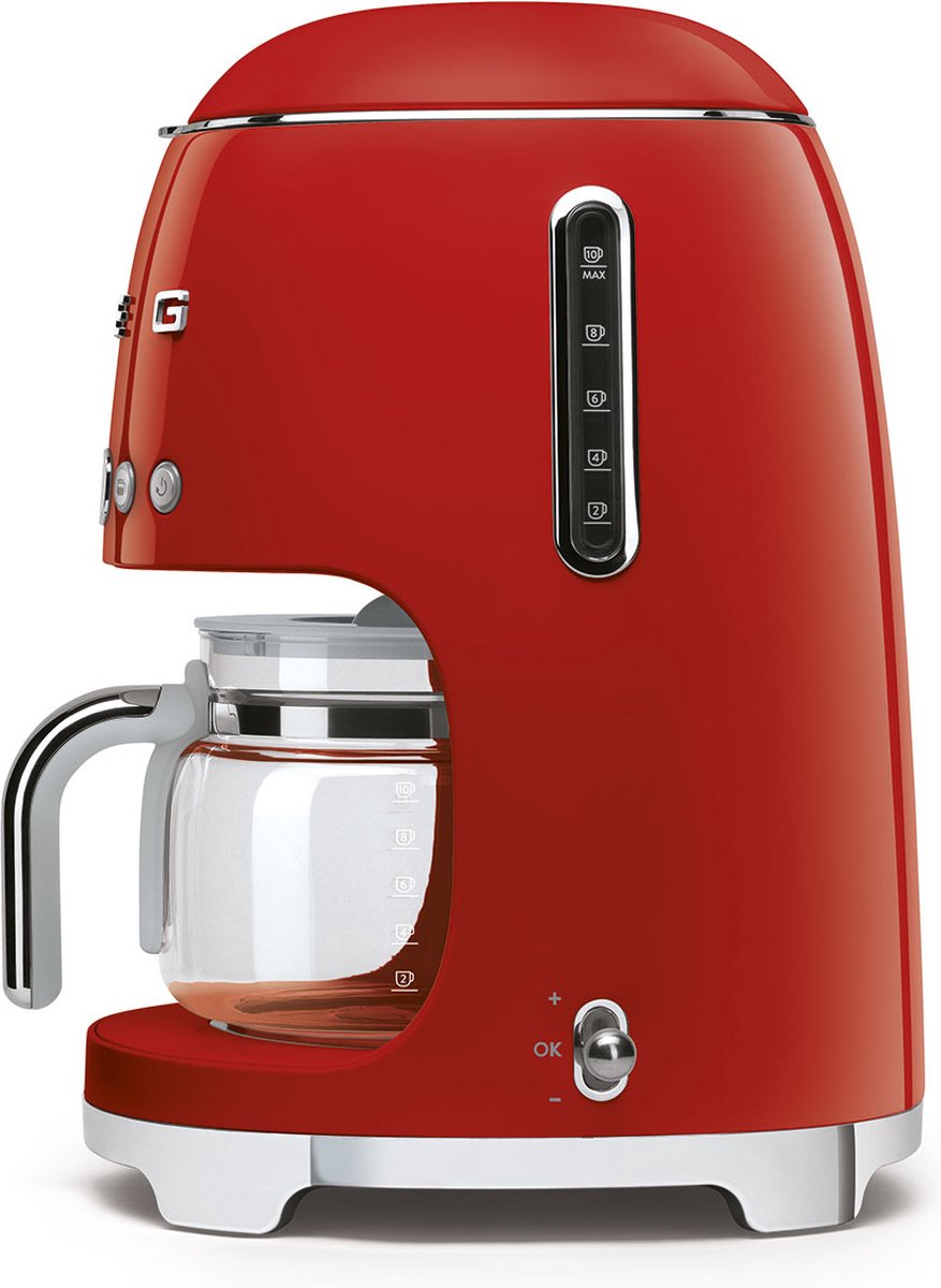 SMEG Coffee maker - 1050 W - red - 1.4 liters - DCF02RDEU