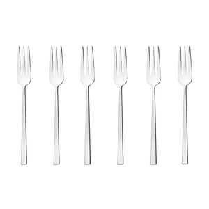 Sambonet Pastry Forks Rock Silver 6 Pieces