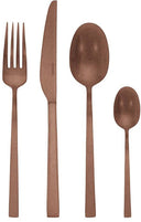 Sambonet Cutlery set Linea Q Vintage - Copper 24 pieces / 6 people