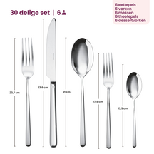 Sambonet Cutlery set Linear - stainless steel - 30 pieces / 6 persons