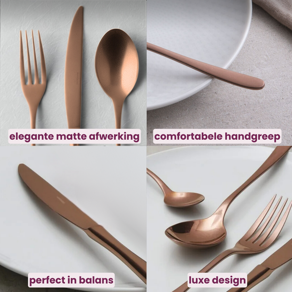 Sambonet Cutlery Set Taste Mirror - Stainless Steel - 4 Pieces / 1 Person