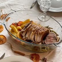 Sareva Oven Dish with lid - Heat-resistant glass - Oval - 28 x 19 cm / 4 liters