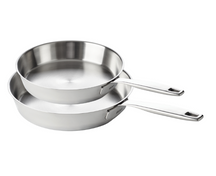 Beka Frying Pan Set Maestro Stainless Steel - ø 24 & 28 cm - without non-stick coating - suitable for all heat sources