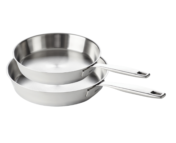 Beka Frying Pan Set Maestro Stainless Steel - ø 24 & 28 cm - without non-stick coating - suitable for all heat sources