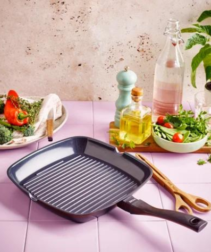 BEKA Grill Pan Energy R with ceramic non-stick coating 28 x 28 cm - suitable for all heat sources
