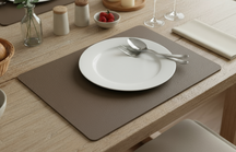 Cosy & Trendy Placemats Leather Look Lead Gray 43 x 30 cm - 6 pieces