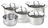 Beka Cookware Set Maestro 5-Piece - without non-stick coating - suitable for all heat sources (Cooking pots, Saucepan & Soup pot)