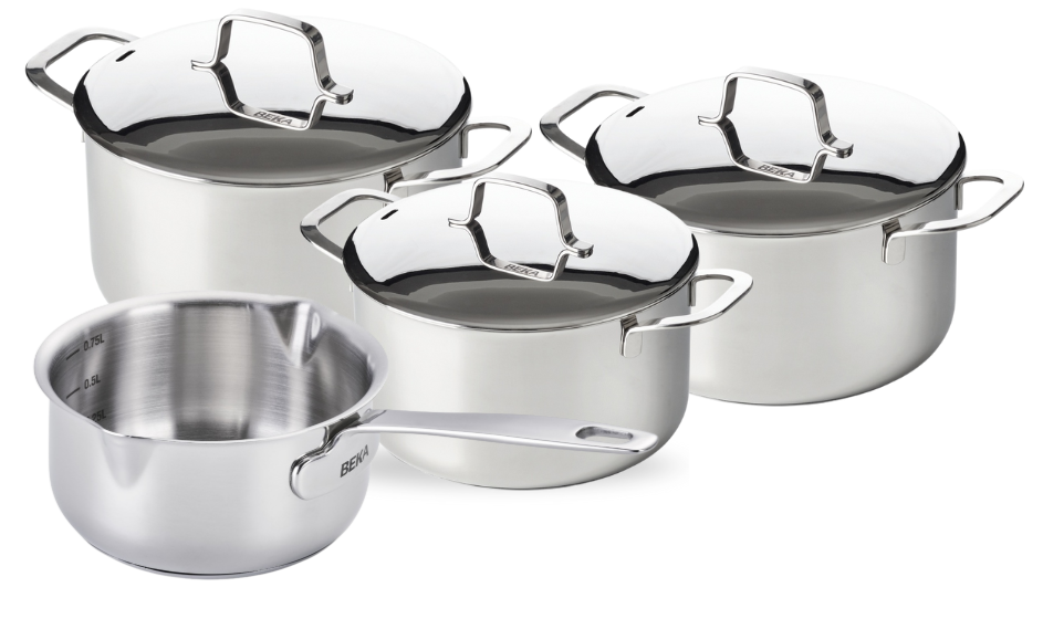 Beka Cookware Set Maestro 4-Piece - without non-stick coating - suitable for all heat sources (Cooking pots & Saucepan)