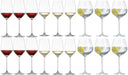 Schott Zwiesel Wine Glasses Fortissimo - Set 18 Piece - White and Red Wine Glasses & Gin Tonic Glasses