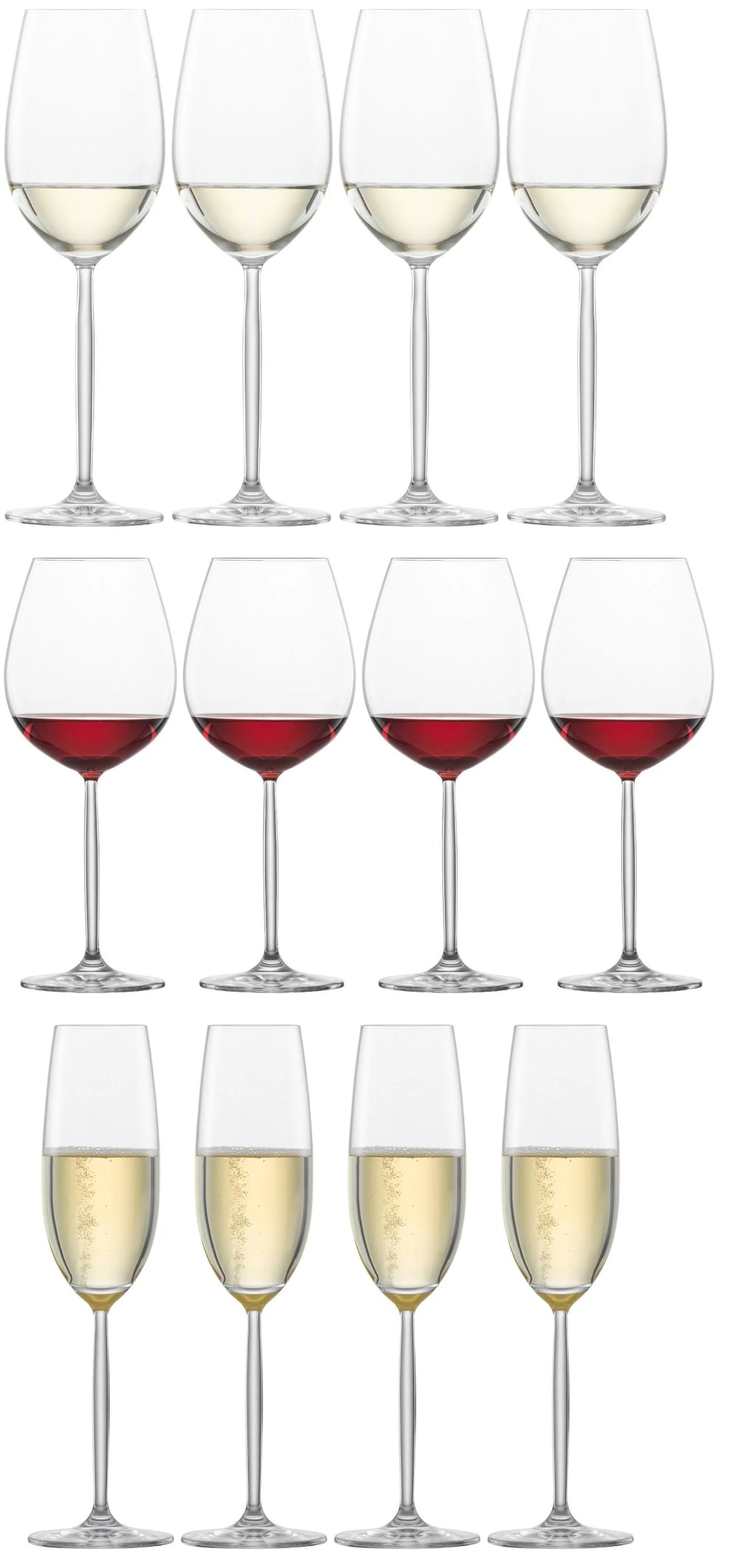 Schott Zwiesel Wine Glass Set Muse - 12 Piece - Red and White Wine Glasses & Champagne Glasses